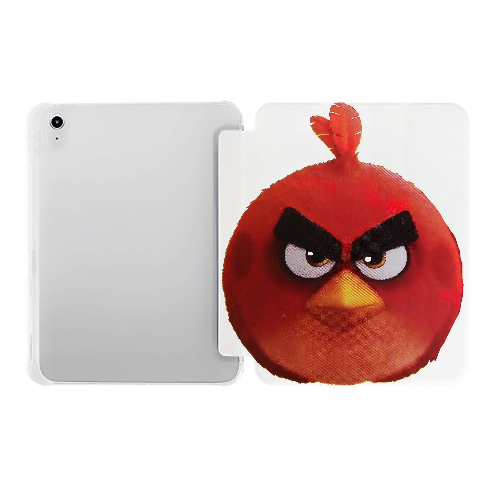 （画像用） Angry Birds アングリーバード IPad ケース ペン収納付き 三つ折りスタンド PUレザー×シリコン 対応機種9.5/10.5/10.9インチ